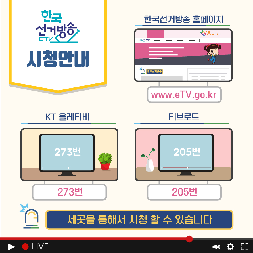 한국선거방송 시청 안내 - 자세한 이미지 설명은 본문의 내용을 참고하시기 바랍니다.