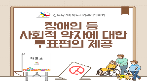 제9회 전국동시지방선거, 장애인 등 사회적 약자에 대한 투표편의 제공
